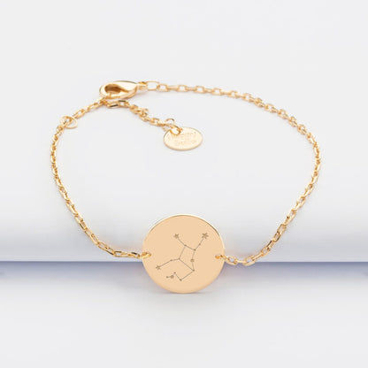 Bracelet chaine personnalisé médaille gravée