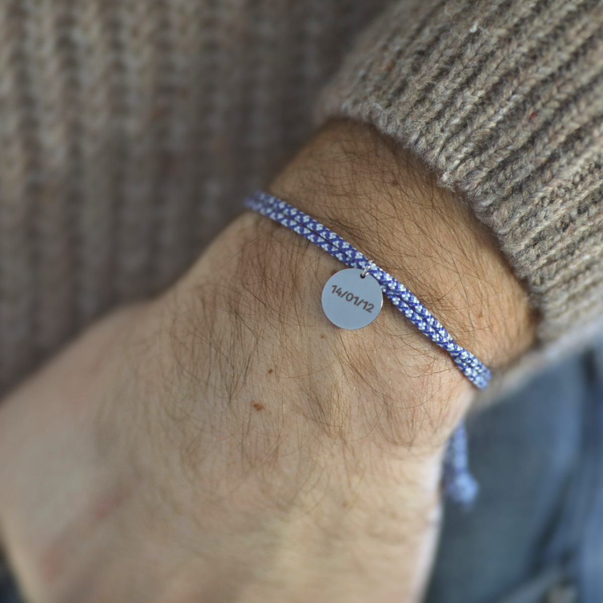 Bracelet double cordon - Ocean Steel "Argent"