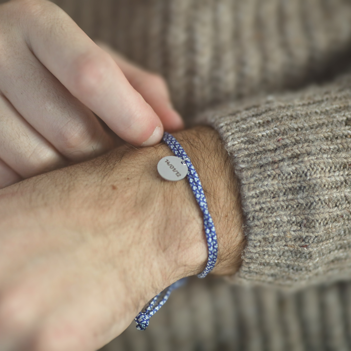 Bracelet double cordon - Ocean Steel "Argent"