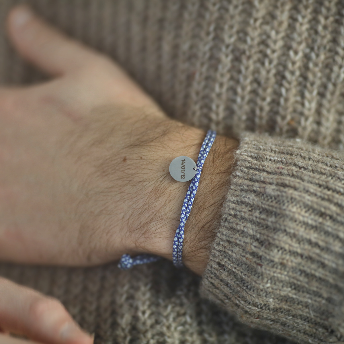 Bracelet double cordon - Ocean Steel "Argent"