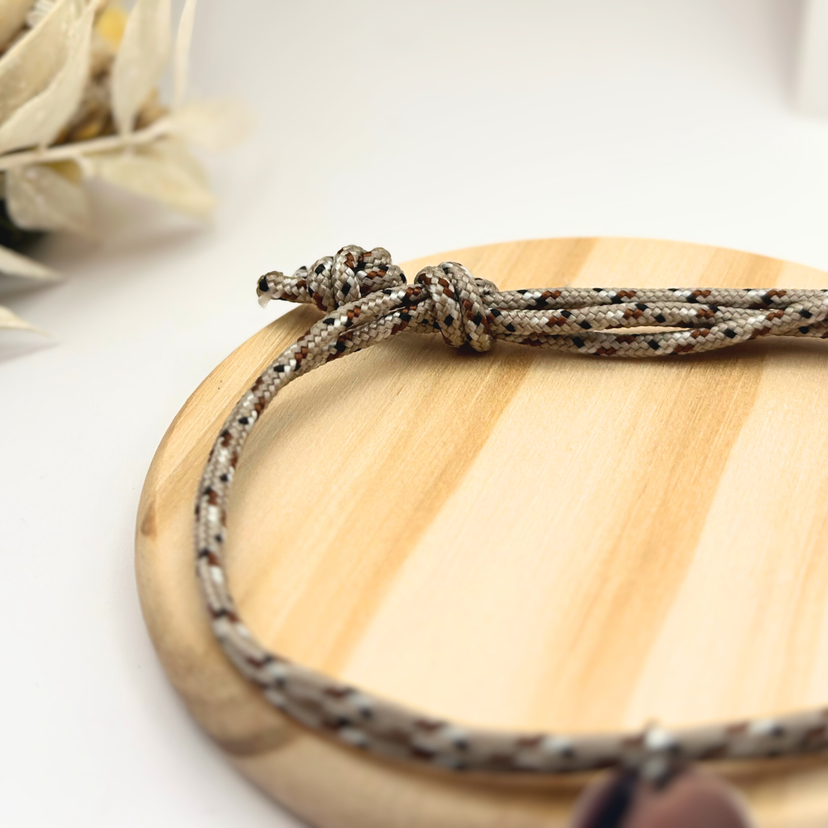 Bracelet double cordon - Praliné Noisette "Argent"