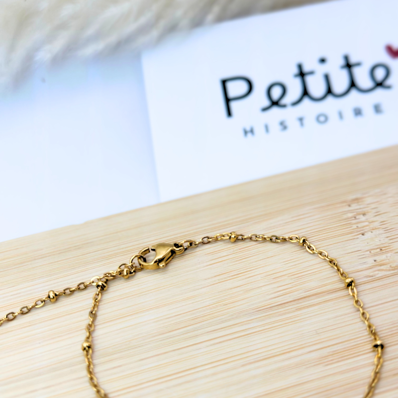 Bracelet 2 médailles personnalisables en plaqué or