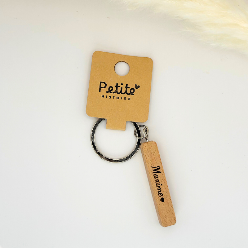Porte-clés rectangulaire en bois