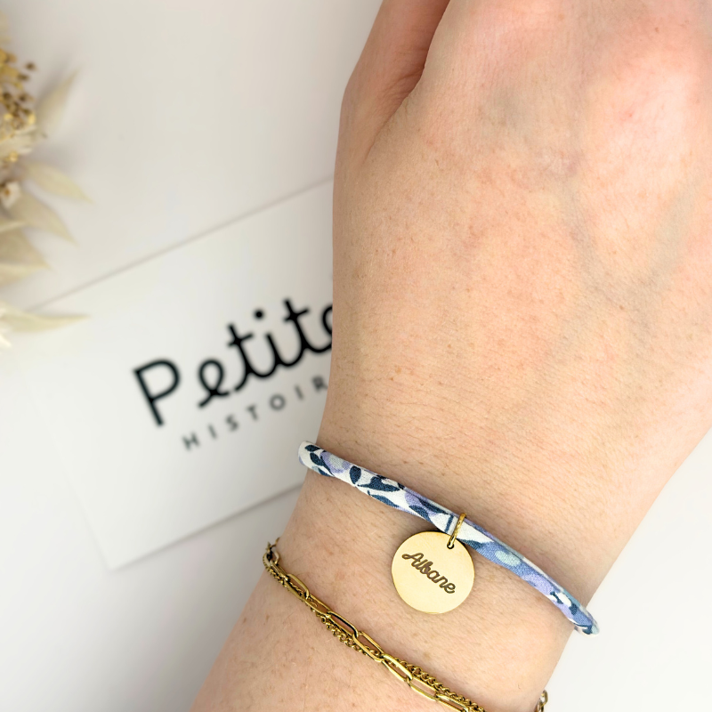 Bracelet Liberty Pétale bleu – plaqué or