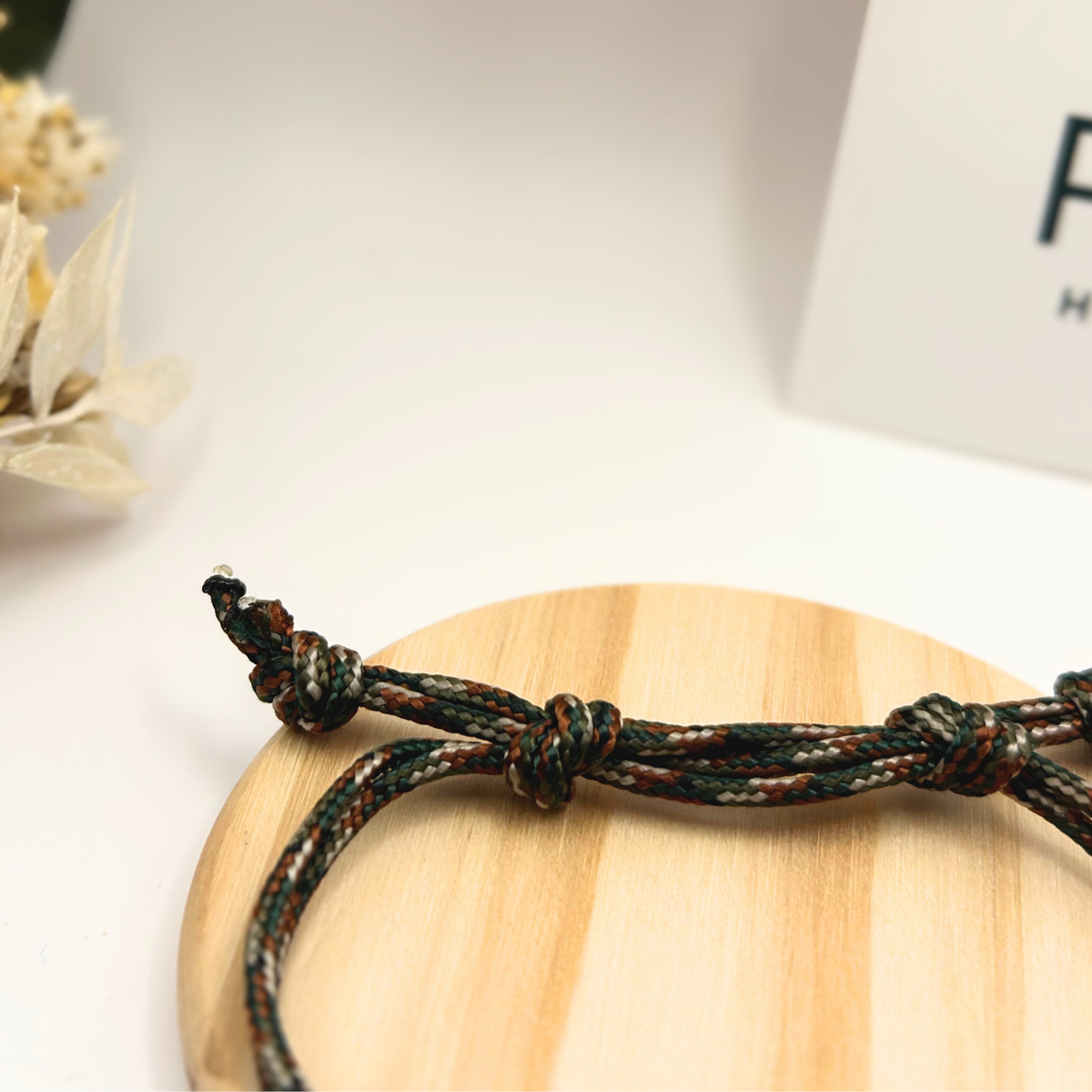 Bracelet double cordon - Camouflage "Argent"