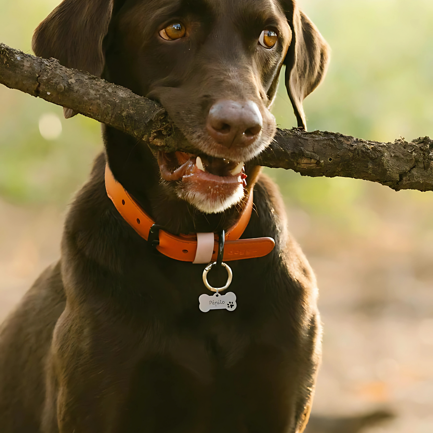 Médaille Chien Personnalisée - Os Acier Inoxydable